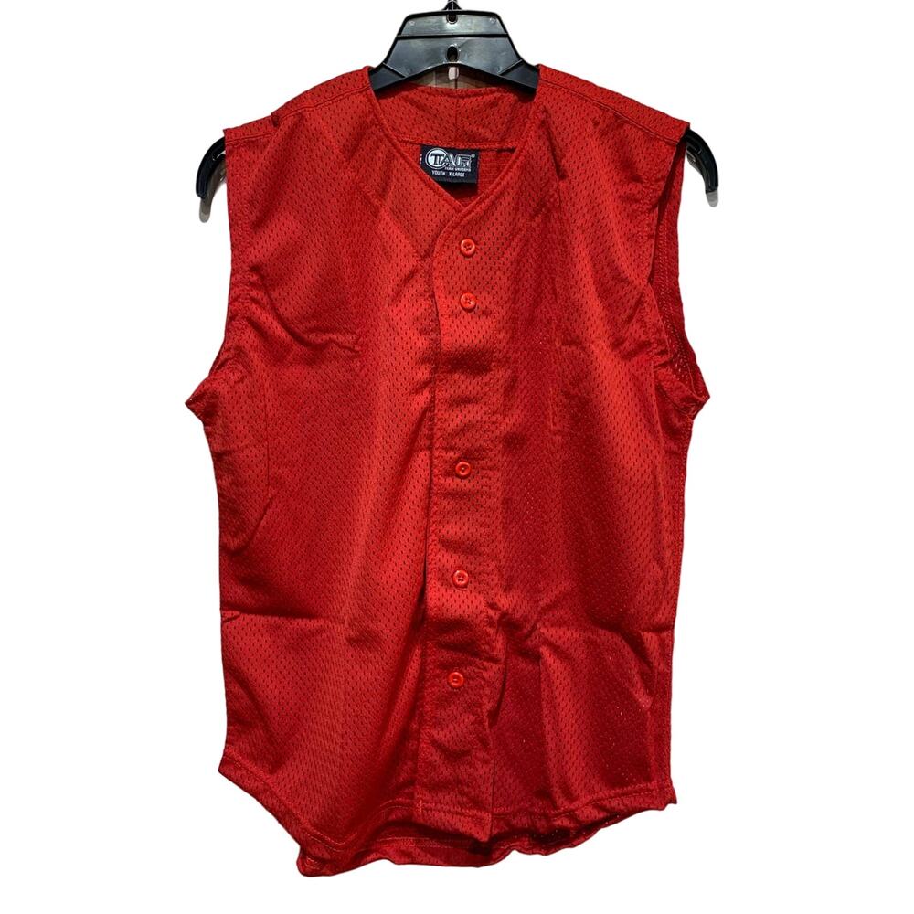 New Tag Team Uniform Adult XL Button Down Baseball Mesh Jersey Tank Top Vest